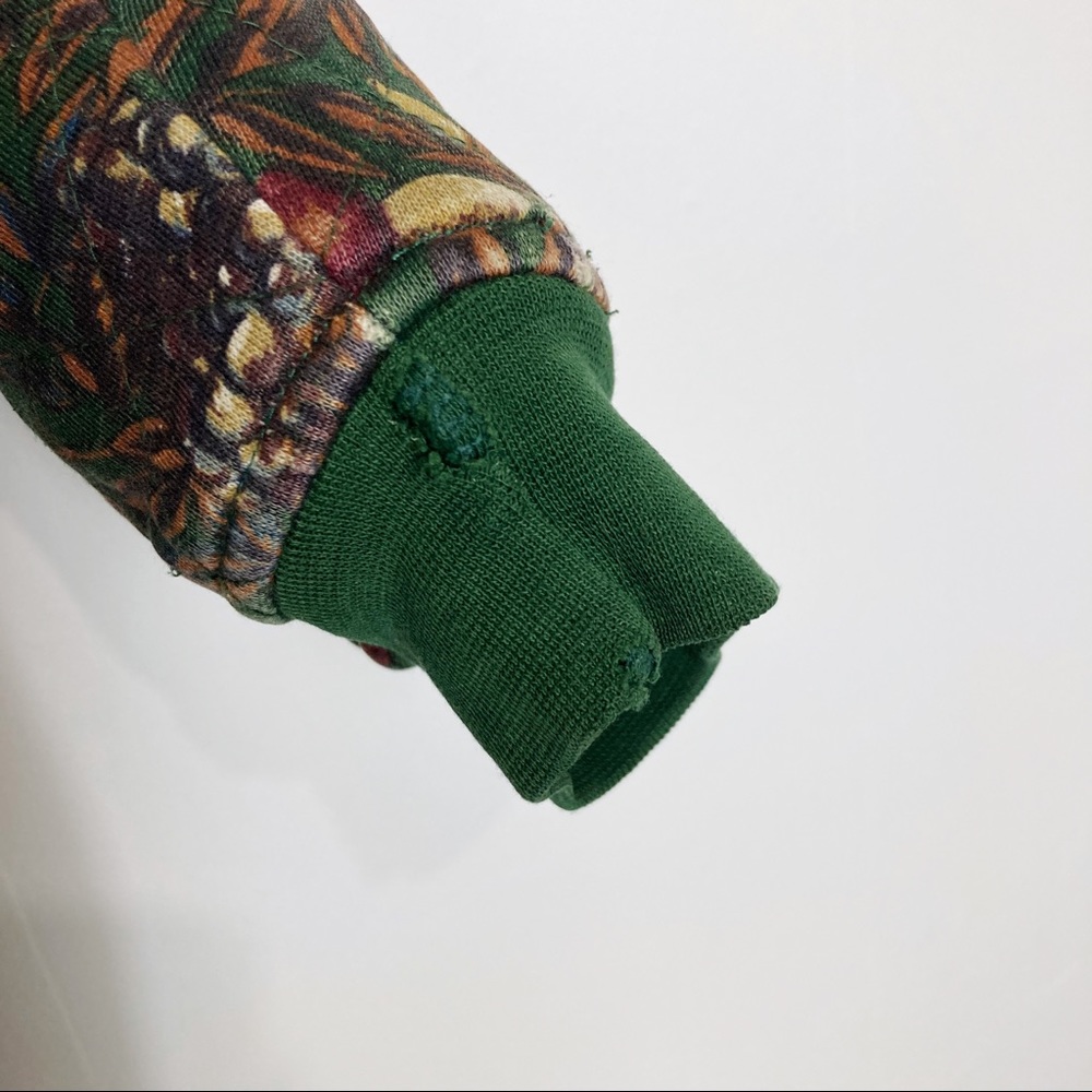 Vintage Green Floral Zip Front Coat - Picture 11 of 11
